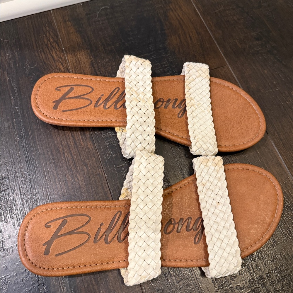 Billabong Woven Sandals in Brown and Cream
